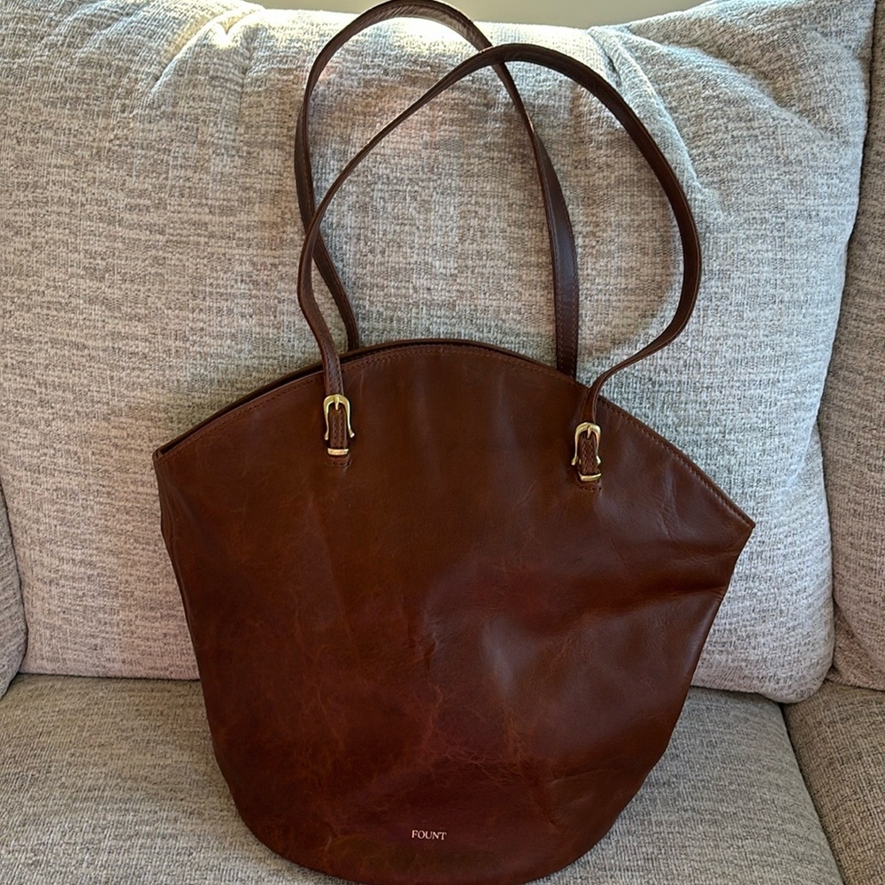 Brown Leather Tote Bag